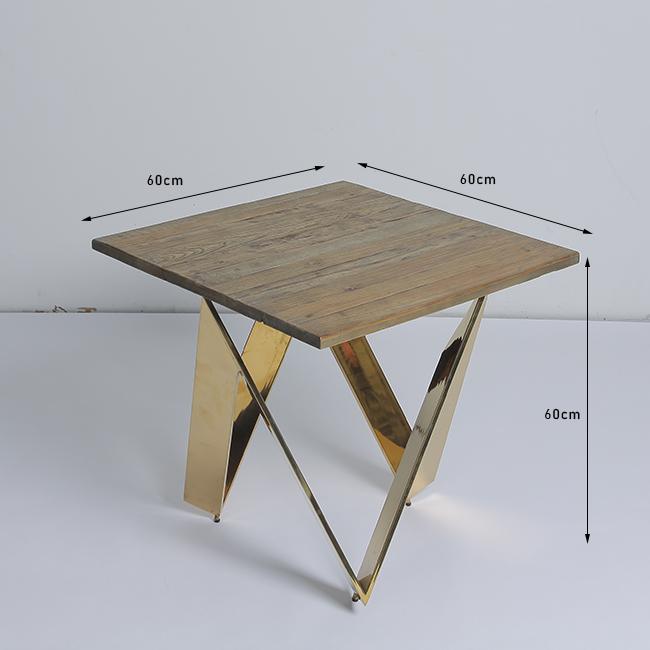 60x60x60cm 거실 커피 테이블 Ｘ는 놋쇠로 만든 다리로 짜여졌습니다 0
