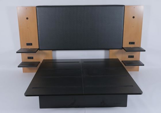 주문 목재 비닐 가루 King Headboard 호텔 침실 가구 온라인 제조