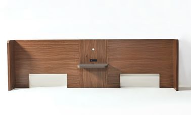 주문 LED 라이트와 맞춤형 환대 호텔 스타일 머리쪽 판자 호두나무 HPL 여왕 크기 온라인 제조