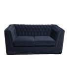 Sturdy Velvet 2 Seater Living Room Sofa With Lumbar Support