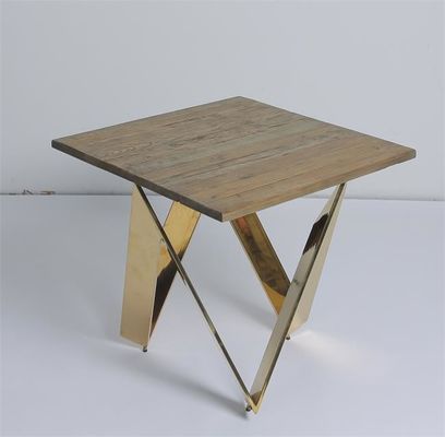 주문 60x60x60cm 거실 커피 테이블 Ｘ는 놋쇠로 만든 다리로 짜여졌습니다 온라인 제조