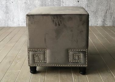 좋은 가격 마지막 침대, 회색을 위한 벨벳 같은 구성 침실 오토만 벤치 큐브 온라인으로